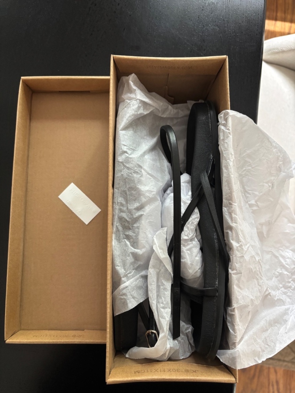 Steve Madden Lennee sandal black, size 8 - Picture 4 of 7